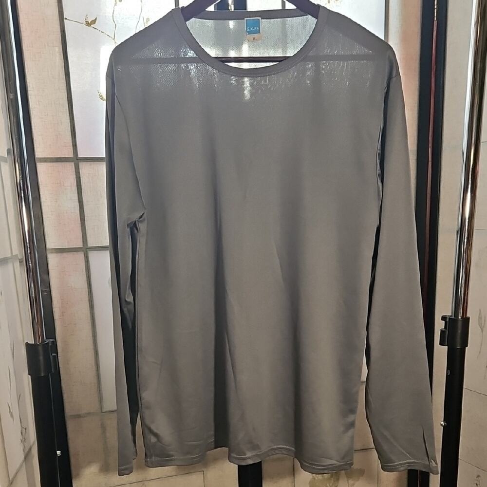 Gray Long Sleeve Tee